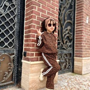سویشرت شلوار بچگانه پلنگی دخترانه