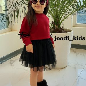 کراپ دامن قلب دخترانه،ست یلدایی بچگانه