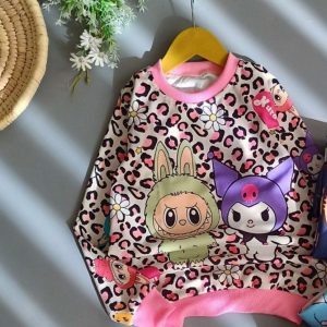 بلوزوشلوار دخترونه مخمل پلنگی