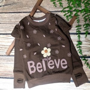 بلوز تک بچگانه طرح گل فینگردار 🌹