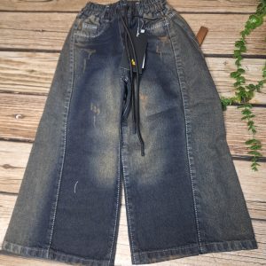 شلوارجین شافل بگ دخترانه بچگانه|کودک ونوجوان🥹