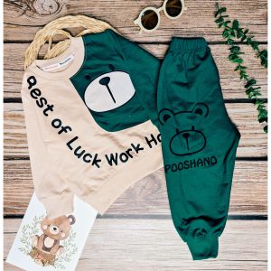 بلوز شلوار بچگانه خرس دورنگ