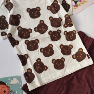 تیشرت شلوارک تدی خرس قهوه ای