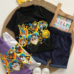 تیشرت شلوارک طرح کارتونی